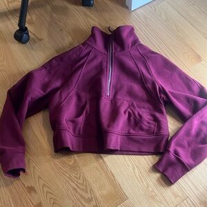 Dark red lululemon scuba